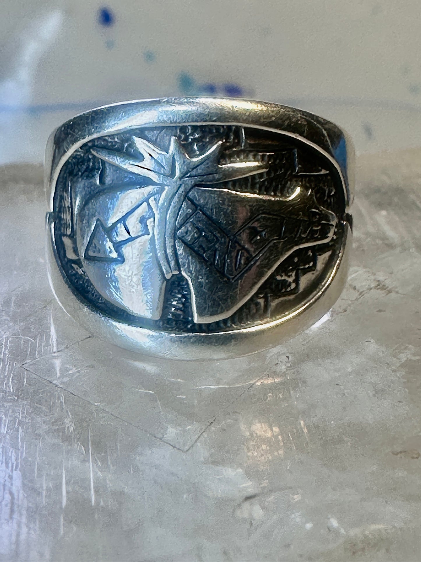 Pollack ring Spirit Bear size 9 sterling silver women men