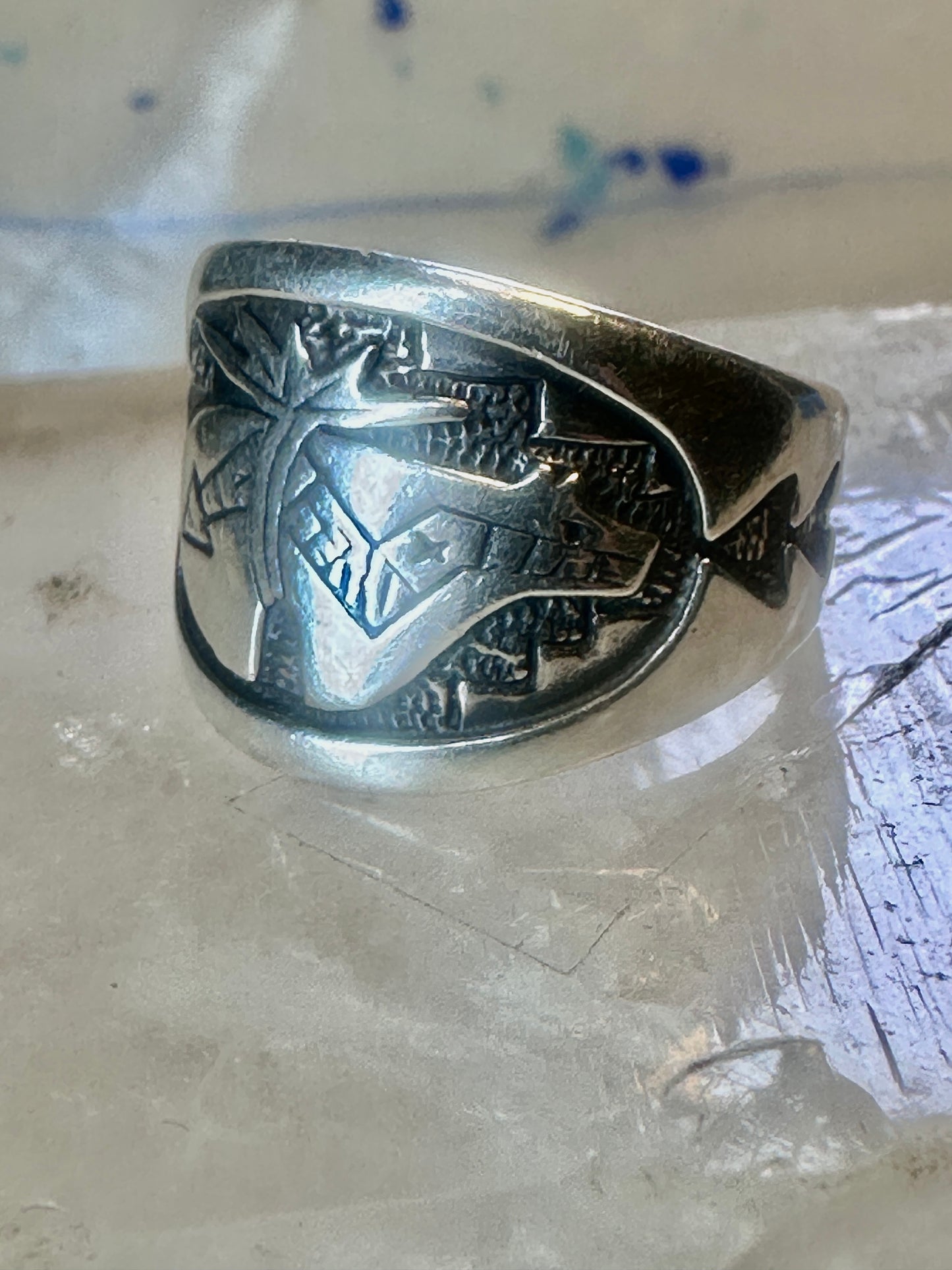 Pollack ring Spirit Bear size 9 sterling silver women men