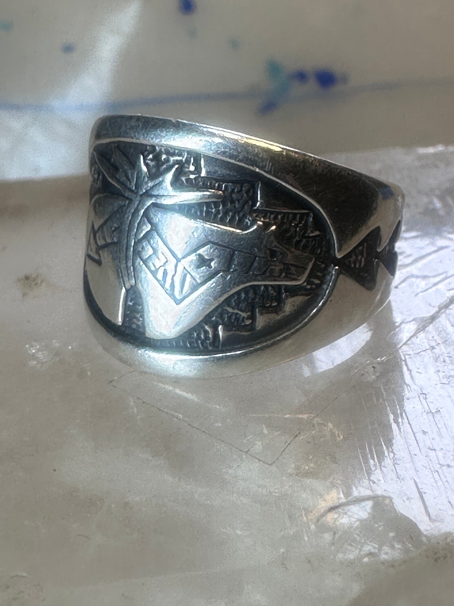 Pollack ring Spirit Bear size 9 sterling silver women men