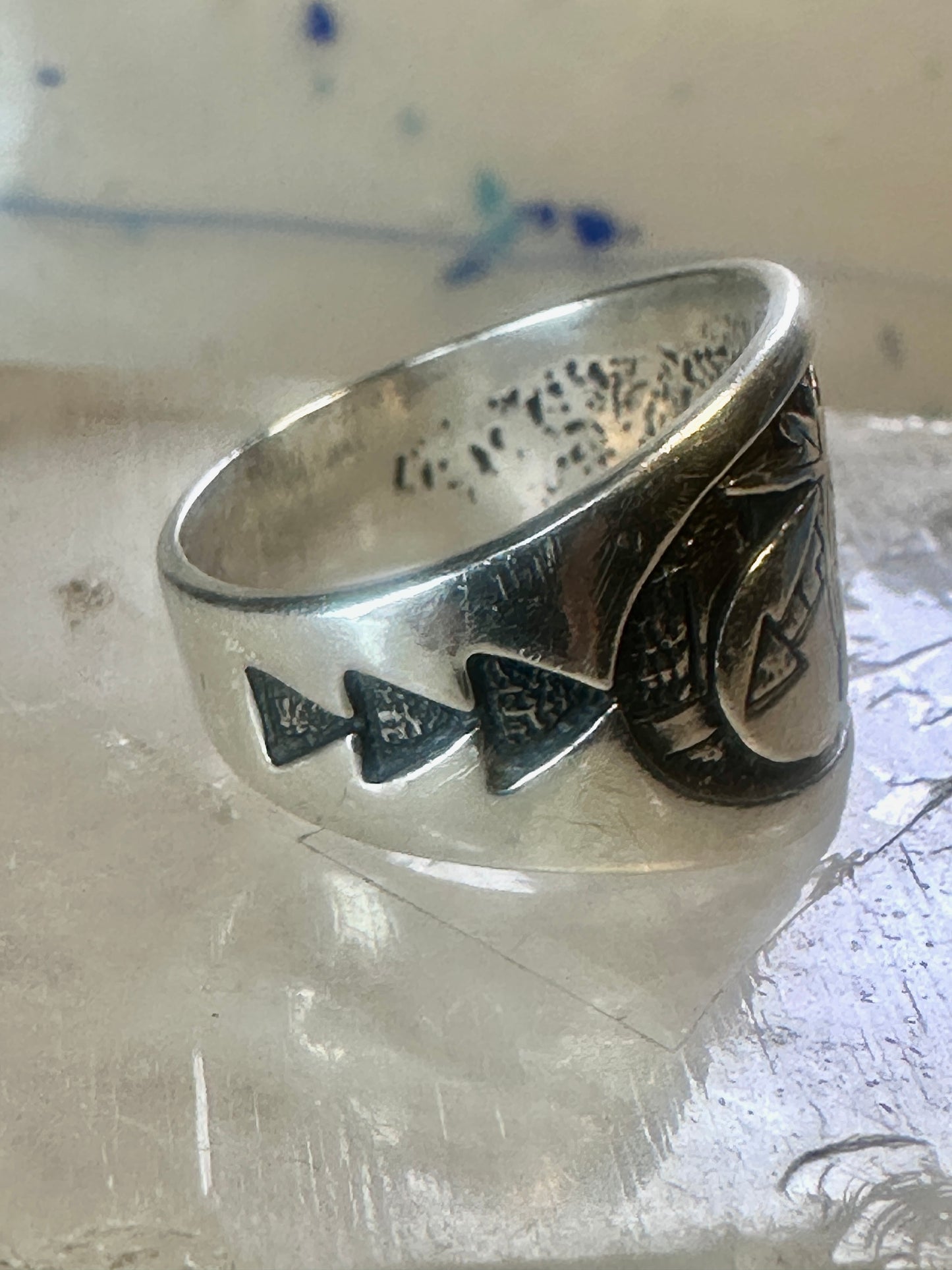 Pollack ring Spirit Bear size 9 sterling silver women men