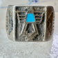 Pollack ring Thunderbird turquoise size 12.75 sterling silver women men