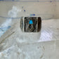 Pollack ring Thunderbird turquoise size 12.75 sterling silver women men