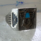 Pollack ring Thunderbird turquoise size 12.75 sterling silver women men