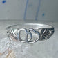 Black Hills Gold ring double heart Valentine Love band size 9.25 sterling silver women