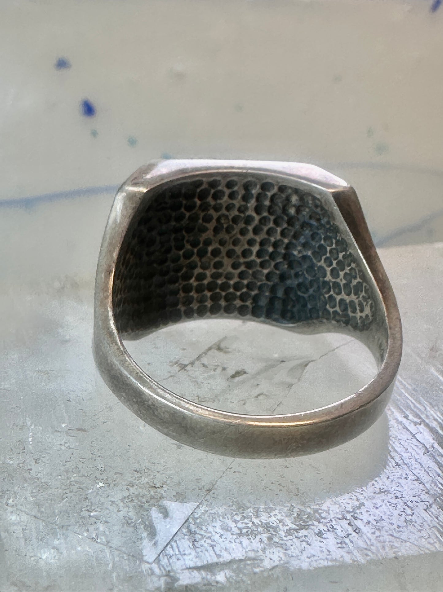 Pollack ring Thunderbird turquoise size 12.75 sterling silver women men