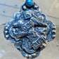 Dog ring "In Dog We Trust" band "Guard and Protect Me" text size 6.75 sterling silver wome