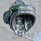 Dog ring "In Dog We Trust" band "Guard and Protect Me" text size 6.75 sterling silver wome