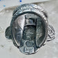 Dog ring "In Dog We Trust" band "Guard and Protect Me" text size 6.75 sterling silver wome