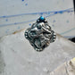 Dog ring "In Dog We Trust" band "Guard and Protect Me" text size 6.75 sterling silver wome