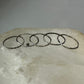 5 Slender ring stacker band size 6.25 sterling  silver women girls rings bands