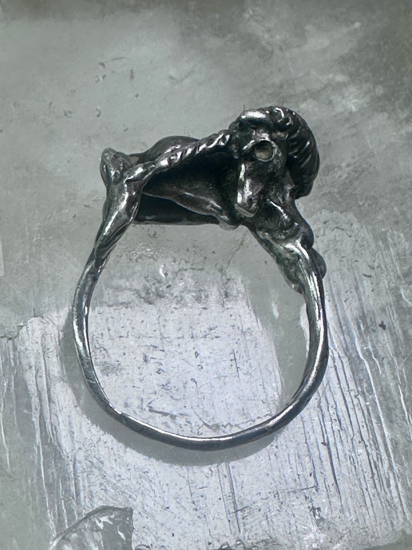 Unicorn Ring by horse band size 7 sterling silver women girls