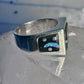 Navajo ring K Nez Storyteller Shooting Stars Village lapis opal size 7.75 sterling silver