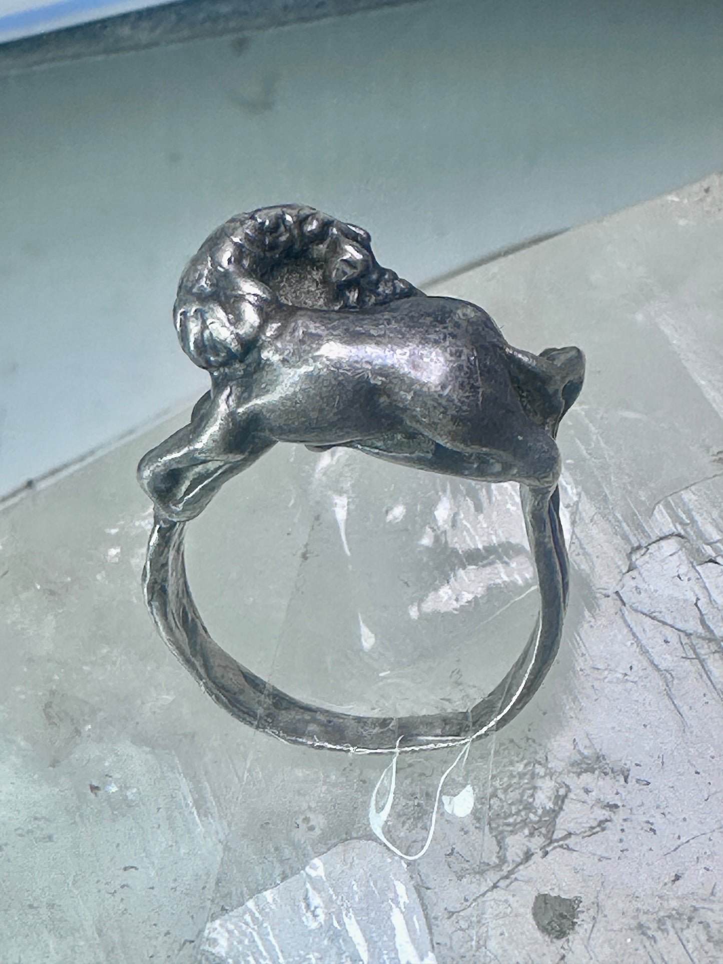 Unicorn Ring by horse band size 7 sterling silver women girls