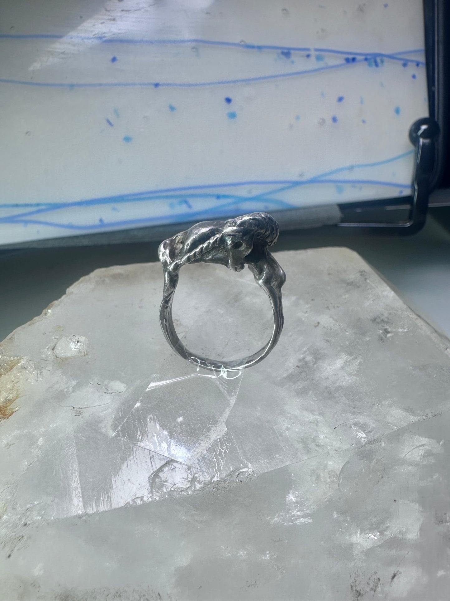 Unicorn Ring by horse band size 7 sterling silver women girls