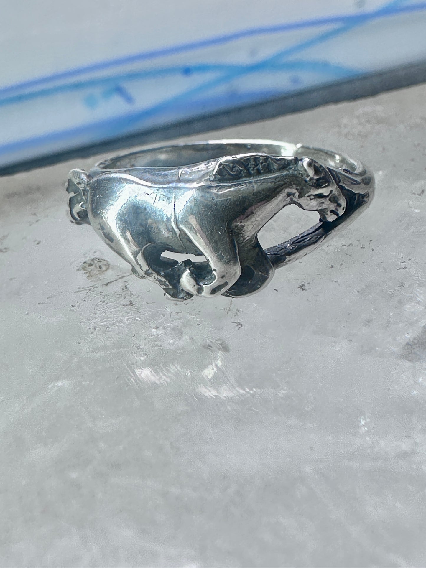 Galloping Horse Ring by Ott band size 8.75 cowgirl sterling silver women girls
