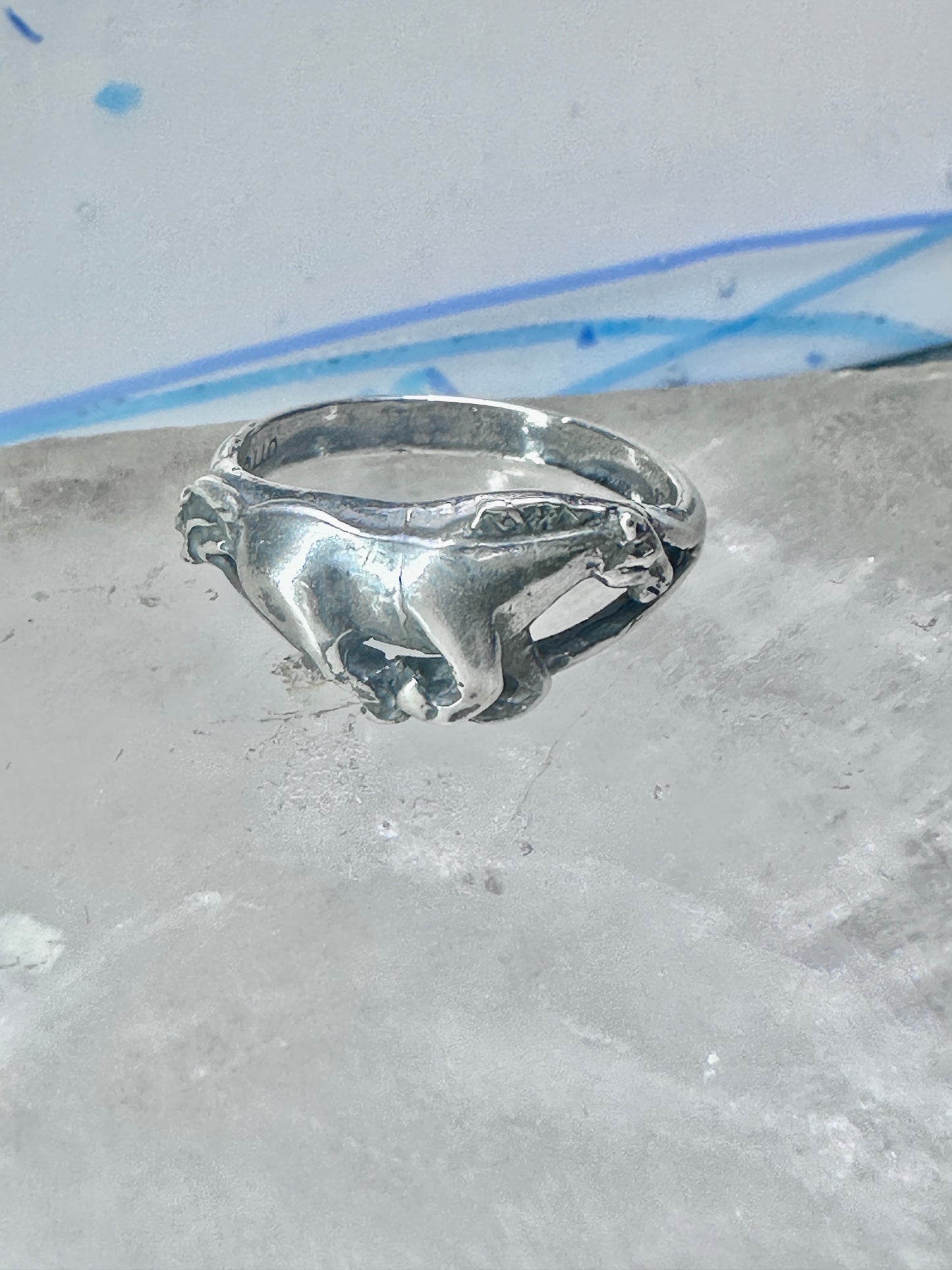 Galloping Horse Ring by Ott band size 8.75 cowgirl sterling silver women girls