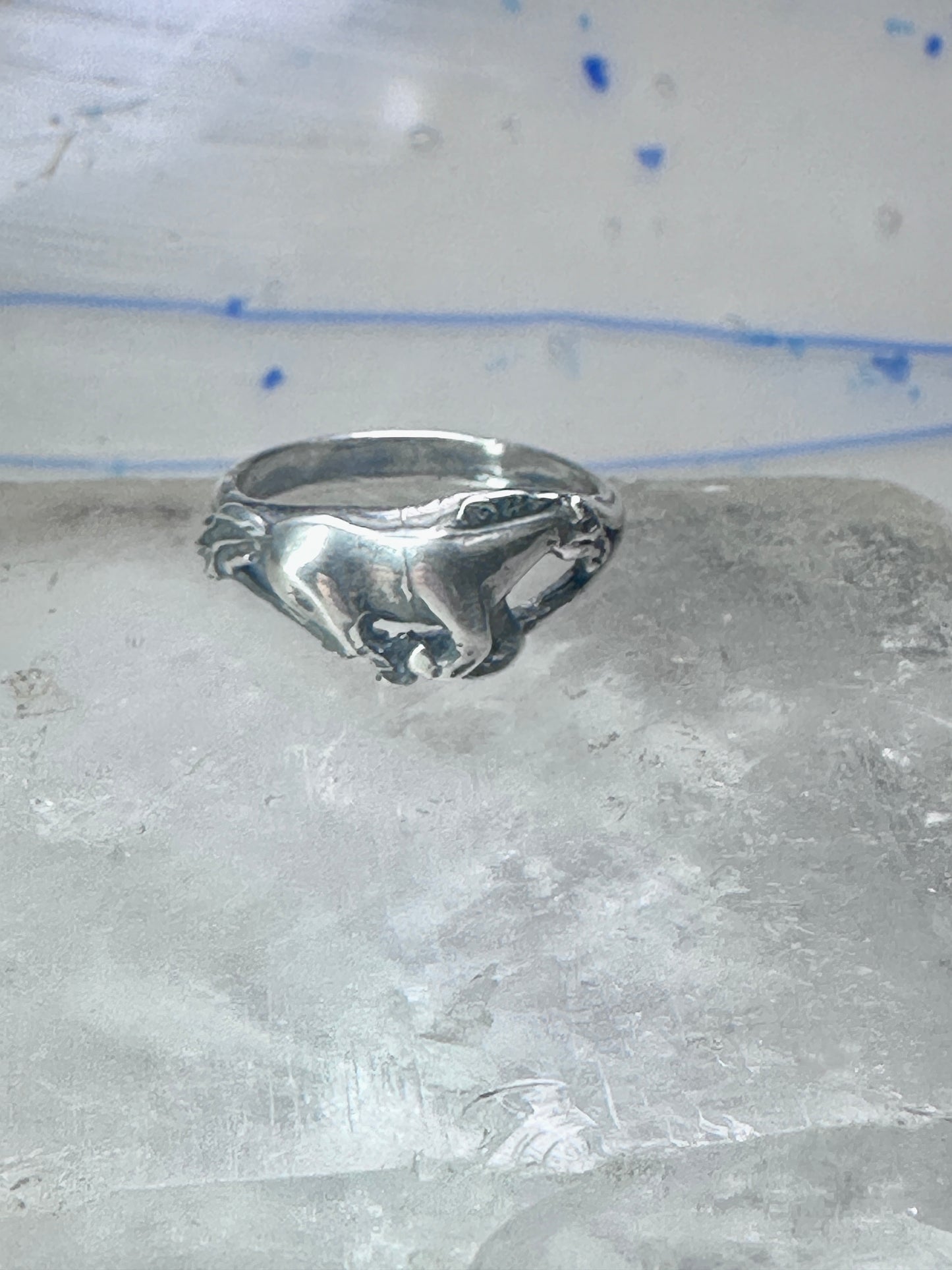 Galloping Horse Ring by Ott band size 8.75 cowgirl sterling silver women girls