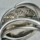 Vintage Mexican Sterling Silver Face Mask Ring Inlay Tribal Statement Band Size 8.7 AS IS
