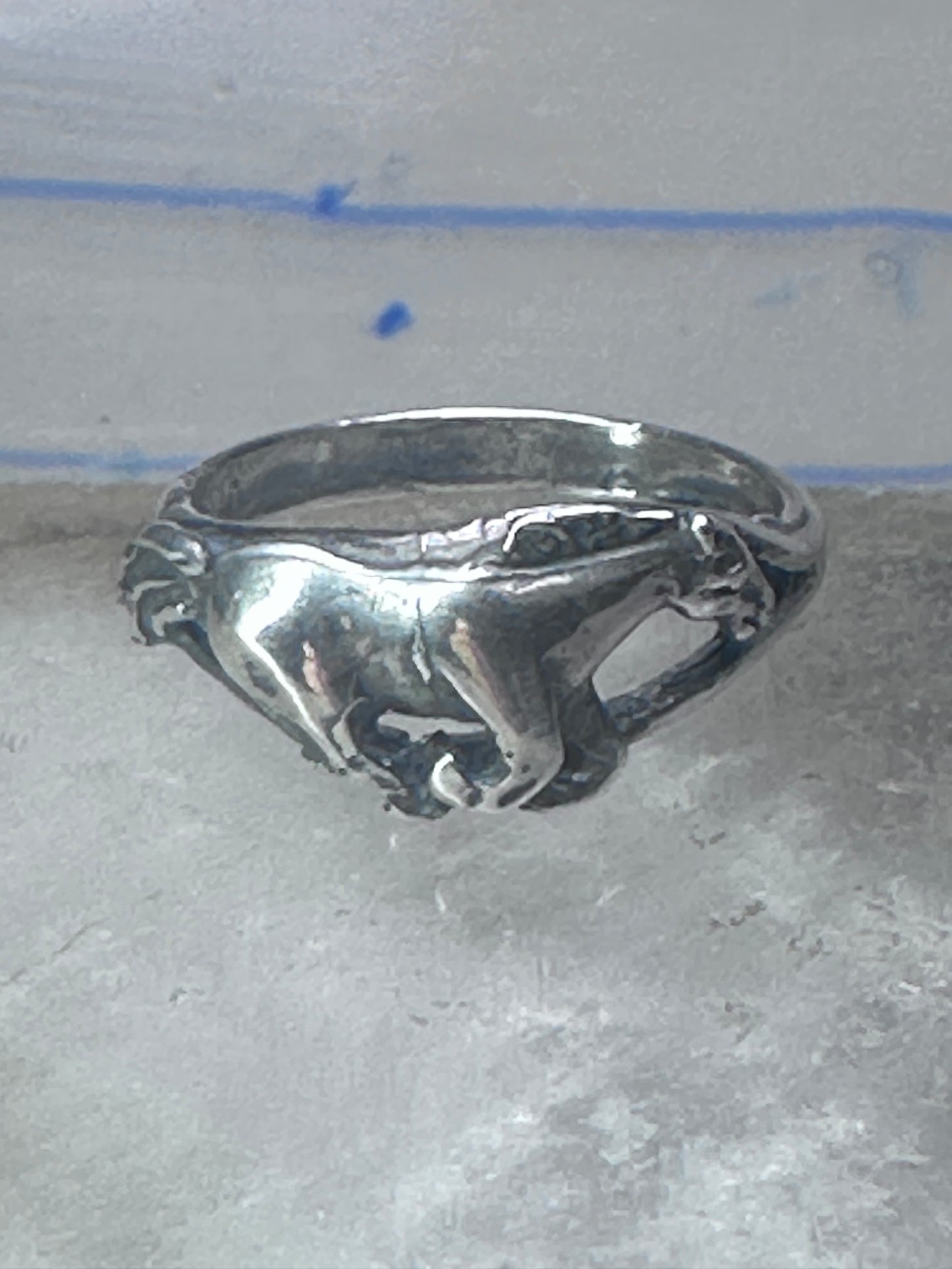 Galloping Horse Ring by Ott band size 8.75 cowgirl sterling silver women girls