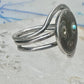 Vintage Mexican Sterling Silver Face Mask Ring Inlay Tribal Statement Band Size 8.75 AS IS