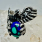 Eagle ring Azurite World band size 10 stars & stripes Patriotic southwest sterling silver women  men