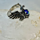 Eagle ring Azurite World band size 10 stars & stripes Patriotic southwest sterling silver women  men