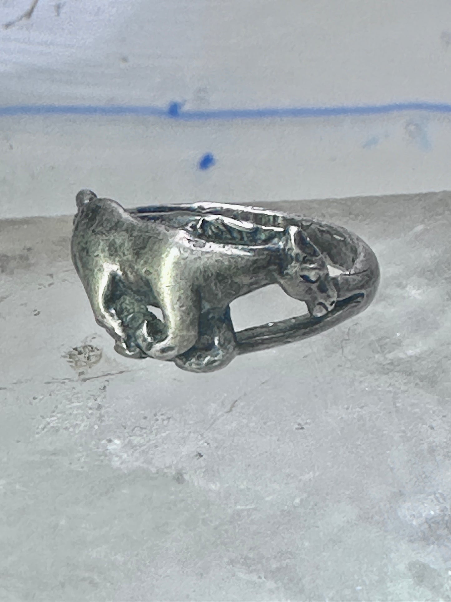 Galloping Horse Ring by Ott band size 4 cowgirl pinky sterling silver women girls