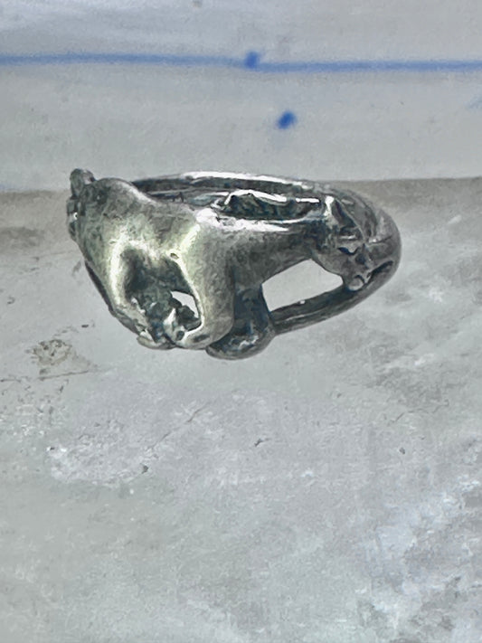 Galloping Horse Ring by Ott band size 4 cowgirl pinky sterling silver women girls