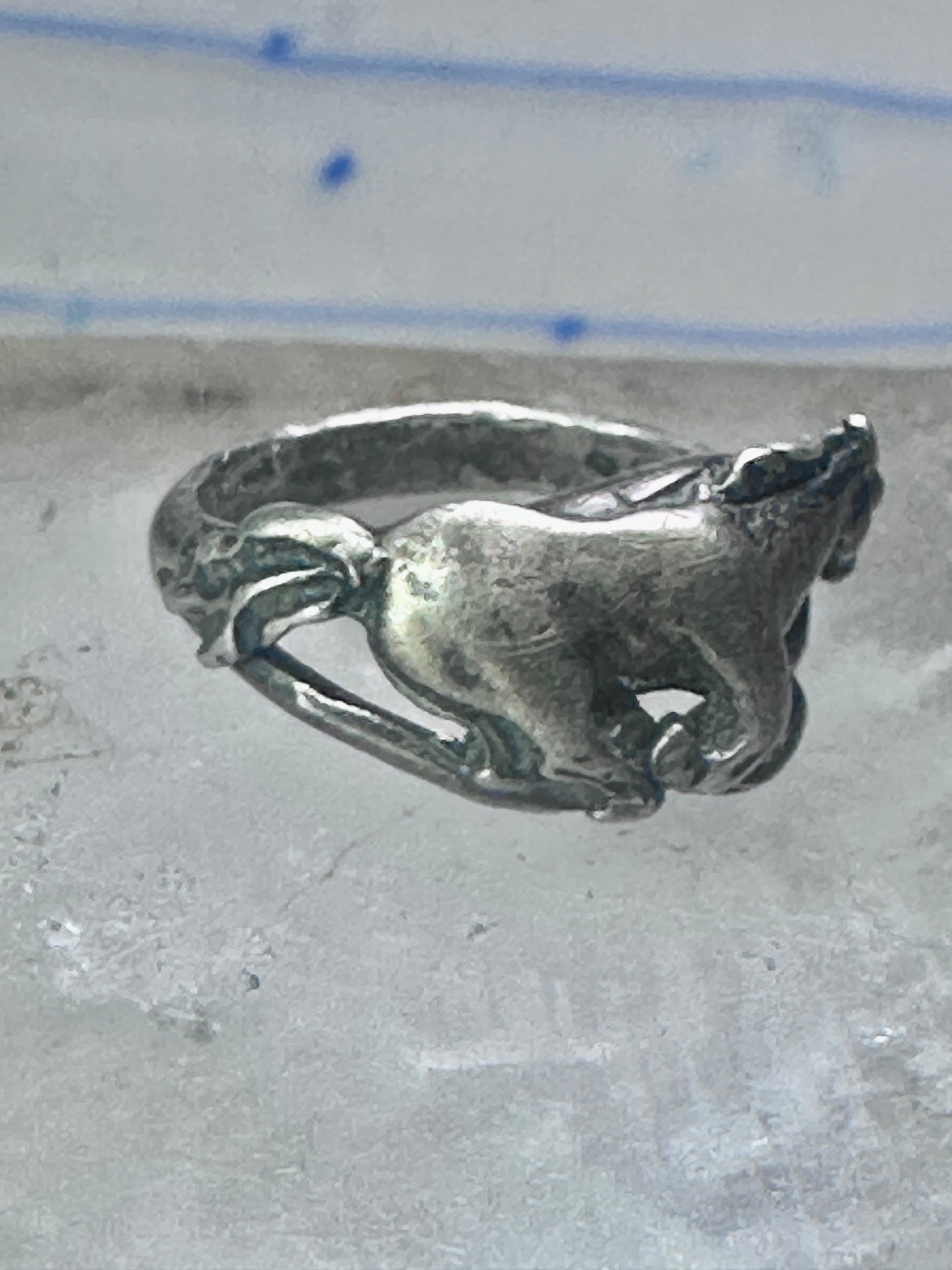 Galloping Horse Ring by Ott band size 4 cowgirl pinky sterling silver women girls