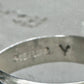 Vintage Sterling Silver Turquoise Inlay Solitaire Ring Cubic Zirconia Size 6 3.5g