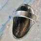 Navajo long turquoise coral ring leaves size 9.75 sterling silver women