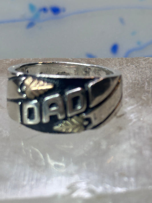 Black Hills Gold ring Dad band Fathers Day leaves size 10.50 sterling silver men