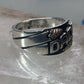 Black Hills Gold ring Dad band Fathers Day leaves size 10.50 sterling silver men