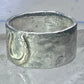 Horseshoe Ring Good Luck band size 9.25 cowboy sterling silver women men