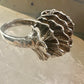 Brutalist ring textured band size 8 sterling silver women