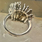 Brutalist ring textured band size 8 sterling silver women