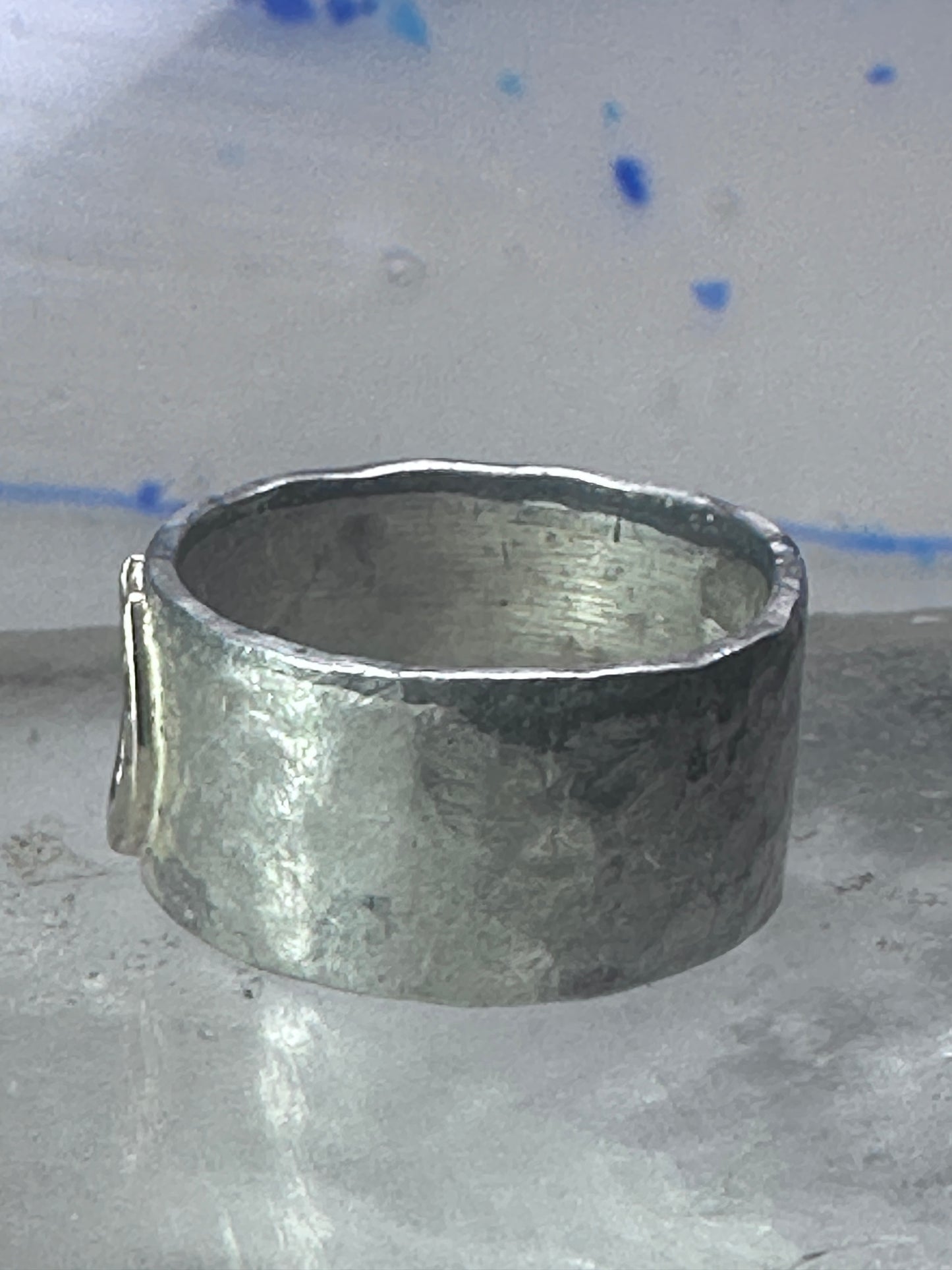 Horseshoe Ring Good Luck band size 9.25 cowboy sterling silver women men