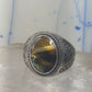 Tiger Eye ring size 10.75 Mexico sterling silver men women&nbsp;