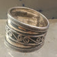 Cigar band ring rope design size 7.50 sterling silver women&nbsp;