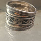 Cigar band ring rope design size 7.50 sterling silver women&nbsp;