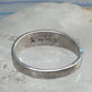 Vintage Sterling Silver Turquoise Channel Inlay Band Ring Southwestern Style Size 8 2.6g