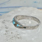 Vintage Sterling Silver Turquoise Channel Inlay Band Ring Southwestern Style Size 8 2.6g