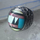 Zuni Ring turquoise onyx MOP leaves band size 8.2 sterling silver women men signed DL