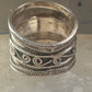 Cigar band ring rope design size 7.50 sterling silver women&nbsp;