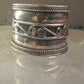 Cigar band ring rope design size 7.50 sterling silver women&nbsp;