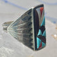 Zuni Cobblestone Ring Turquoise coral size 11.25 sterling silver sign R. G. & T