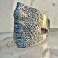 Face ring figurative multi pave CZ band rose gold over sterling silver size 9.75 women