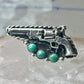 Gun ring turquoise southwestern band size 8.75 sterling silver women