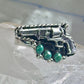 Gun ring turquoise southwestern band size 8.75 sterling silver women