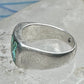 Vintage Sterling Silver Turquoise Chip Inlay Southwestern Band Ring Size 9 7.9g